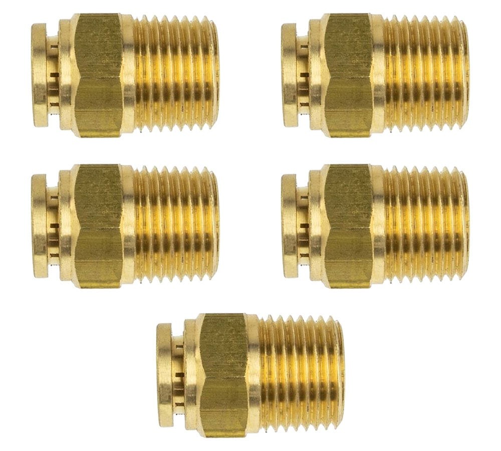 (5 Pack) Br Pl M Str Conn 1/4 X 3/8 Q5 Replaces OEM: 1868X4X6