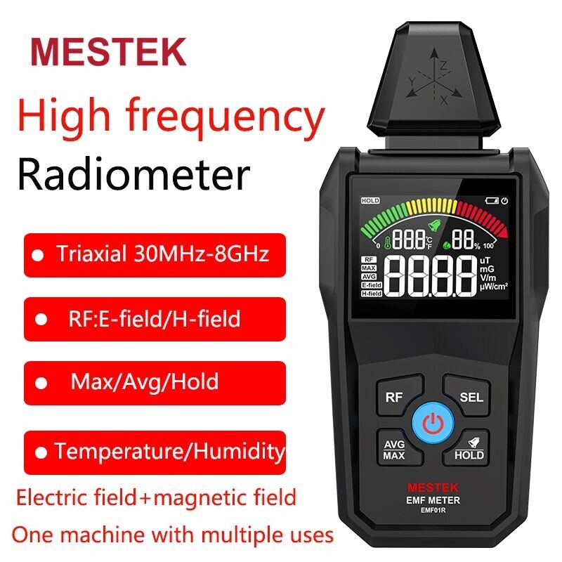30Mhz~8GHz emf Meter Ghost Hunting High Frequency Electromagnetic Radiation Test