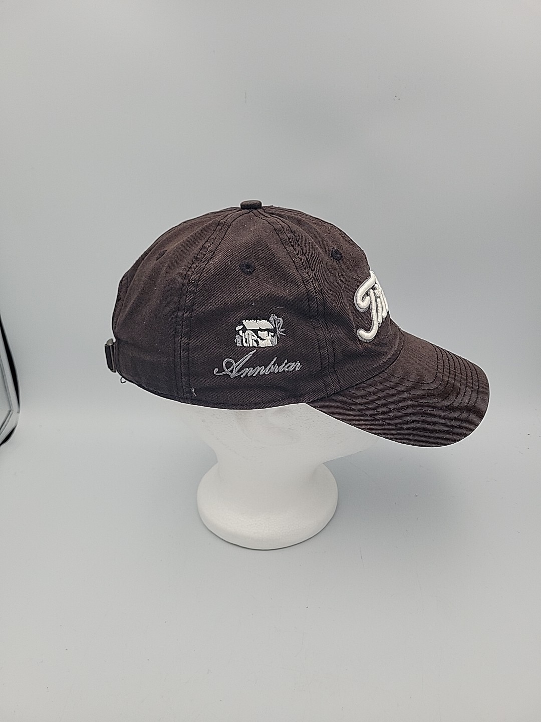 Titleist Golf Hat Annbriar Golf Course Strapback Black Embroidered Logos OS