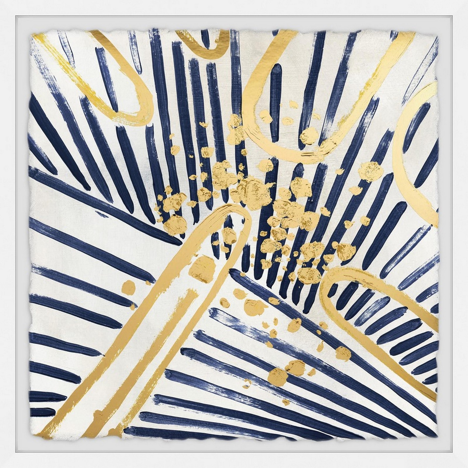 Marmont Hill Palm Tree in Blues Framed Painting Print 12" x 12"