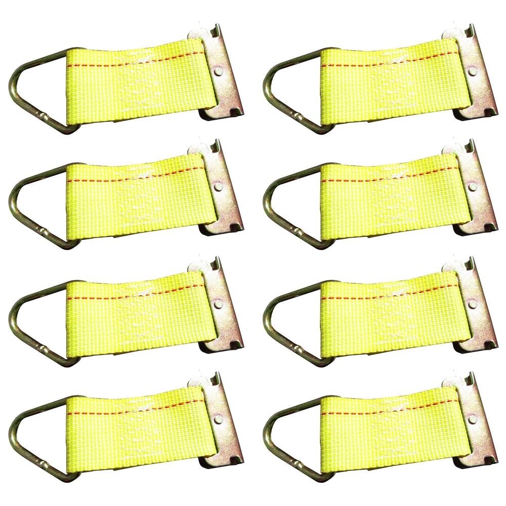 8x E Track D Ring Fitting Enclosed Trailer Truck Tie Off Rope Cargo Down Straps
