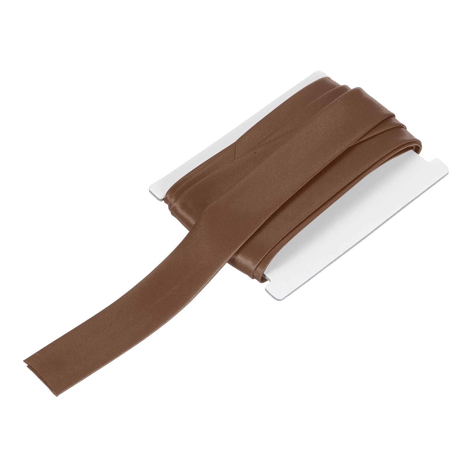 Double Fold Bias Tape 1 Inch x 6 Yards Satin Pre-fold Tape Coffee