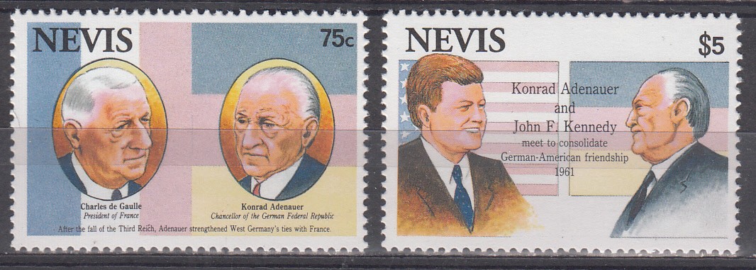 W NEVIS 0763+773 KENNEDY DE GAULLE ADENAUER