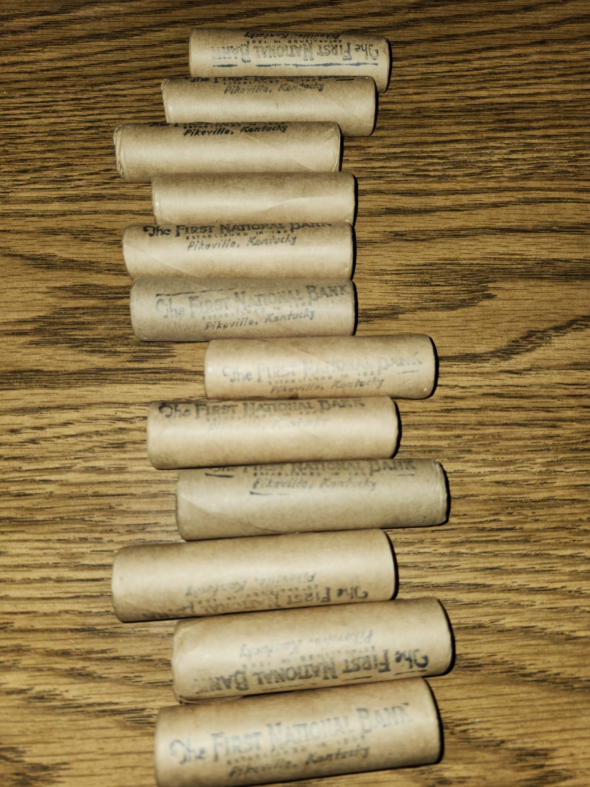 Wheat Penny Roll UNSEARCHED/CRIMPED Wheat PENNIES "The First National Bank" ...