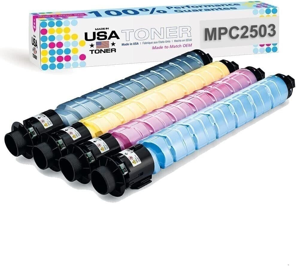 Compatible Ricoh MPC2003 MPC2503 MP C2004 MP C2504 CMYK Toner Set of 4