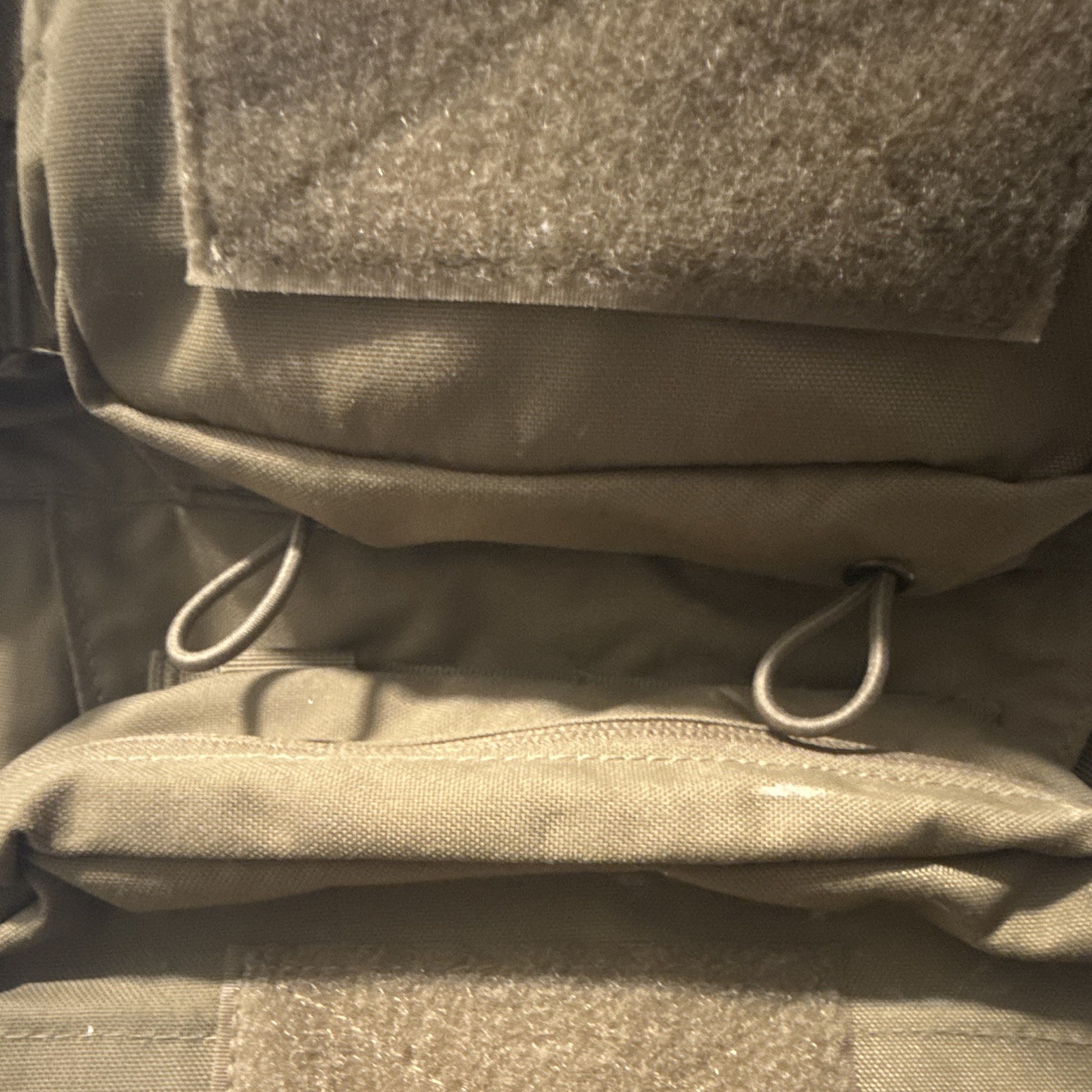 Tactical Chest Rig Harness w/Attached Pouches, Adjustable Nylon Tan