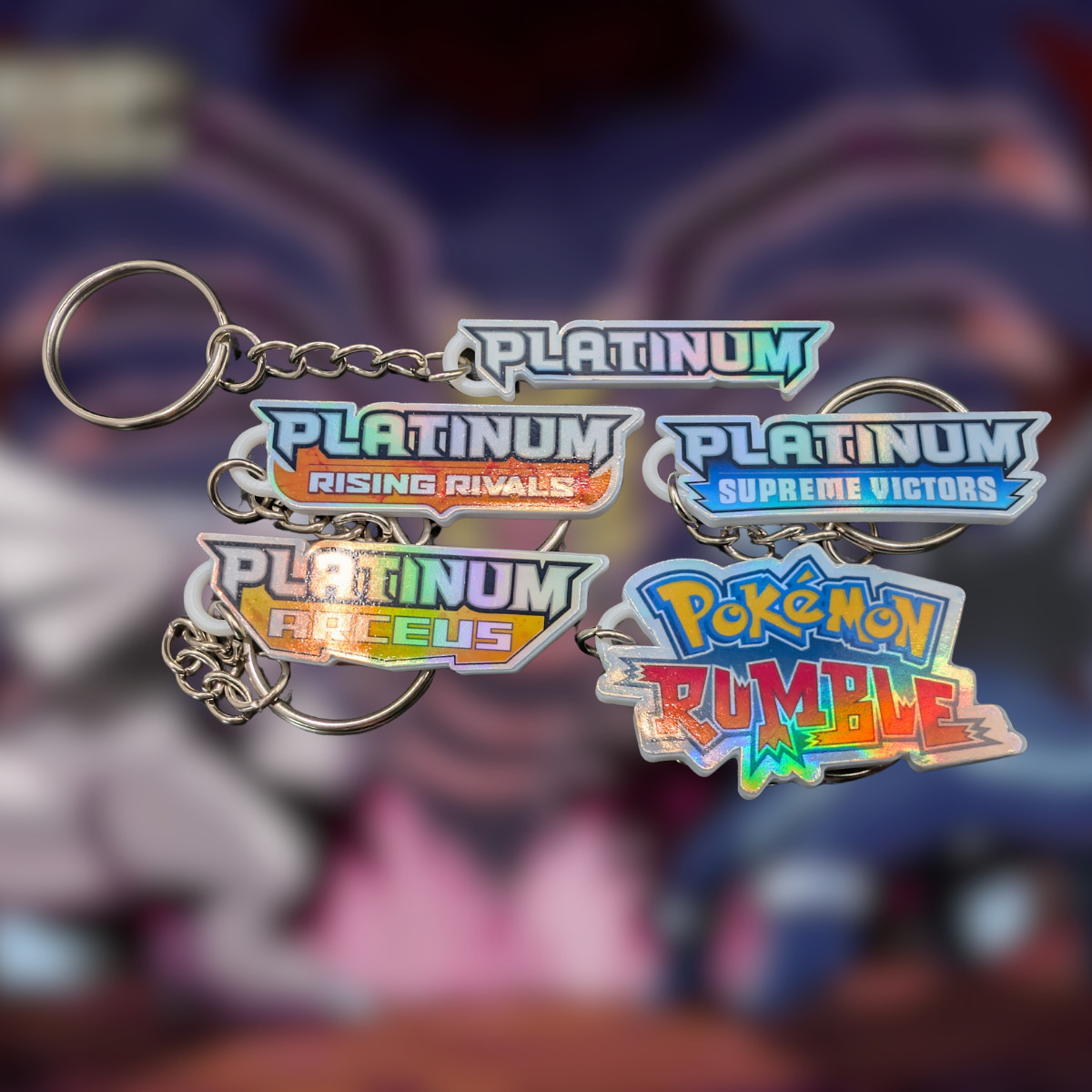 Pokemon binder tag keychains - platinum series sets - you choose
