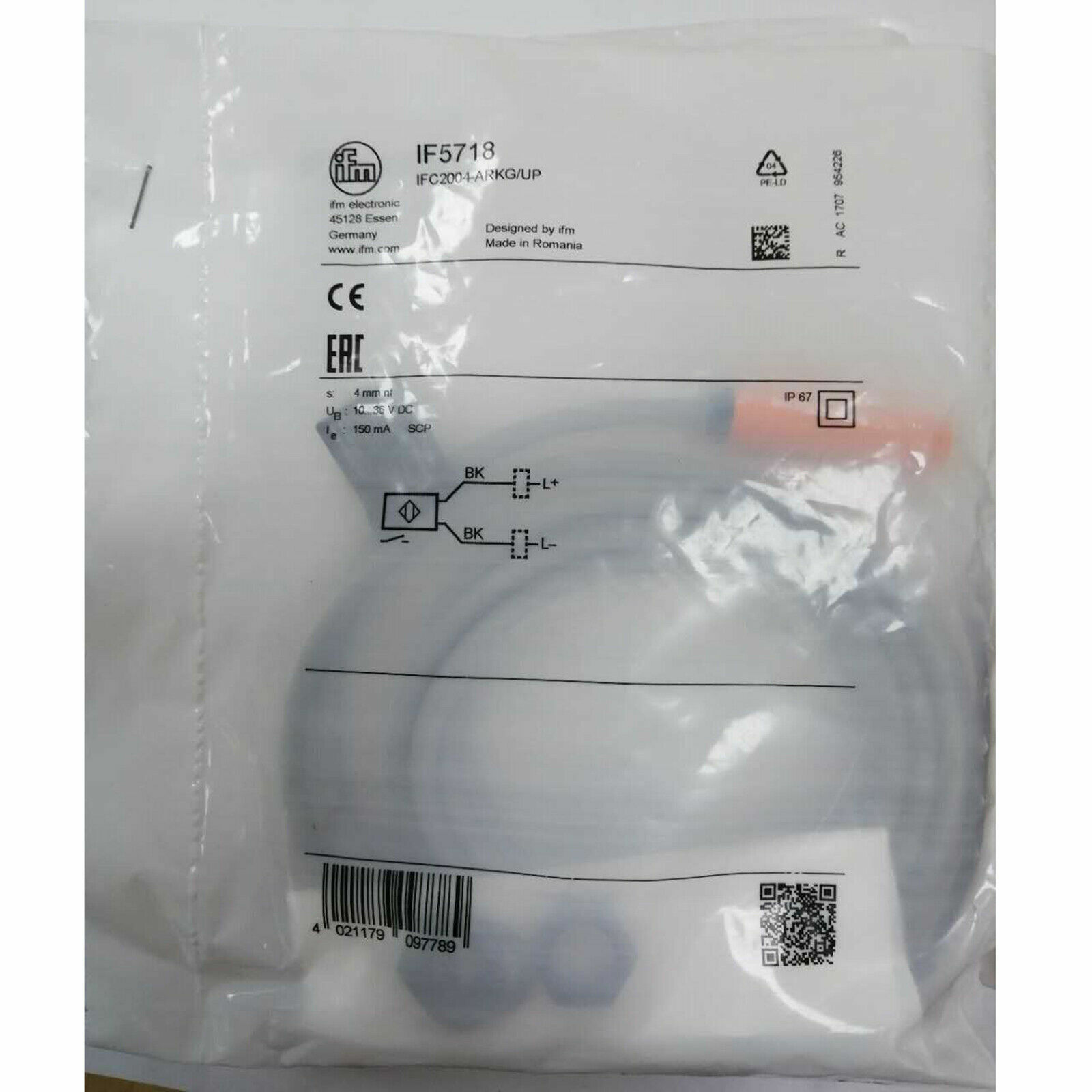 IFM IF5718 IFC2004-ARKG/UP Proximity Sensor NewKD