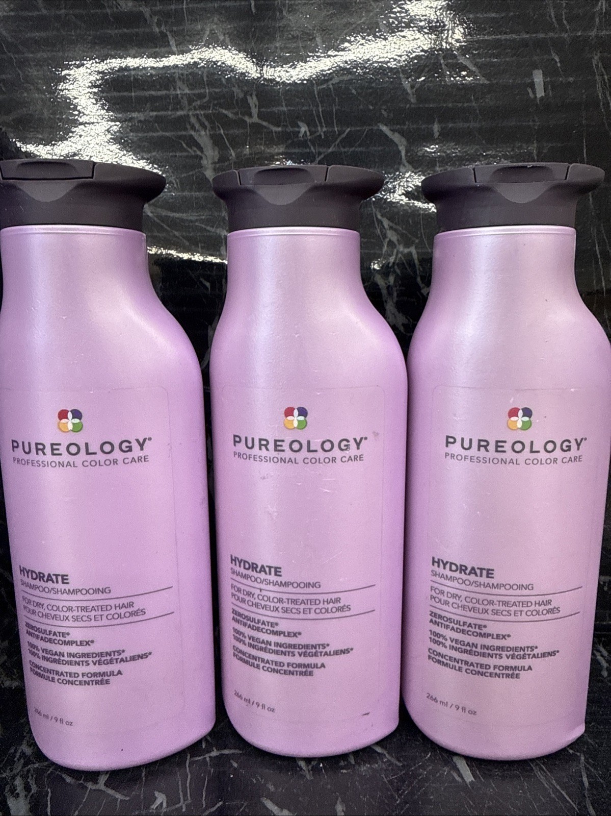 3x Pureology Hydrate Shampoo - 9 oz - NEW