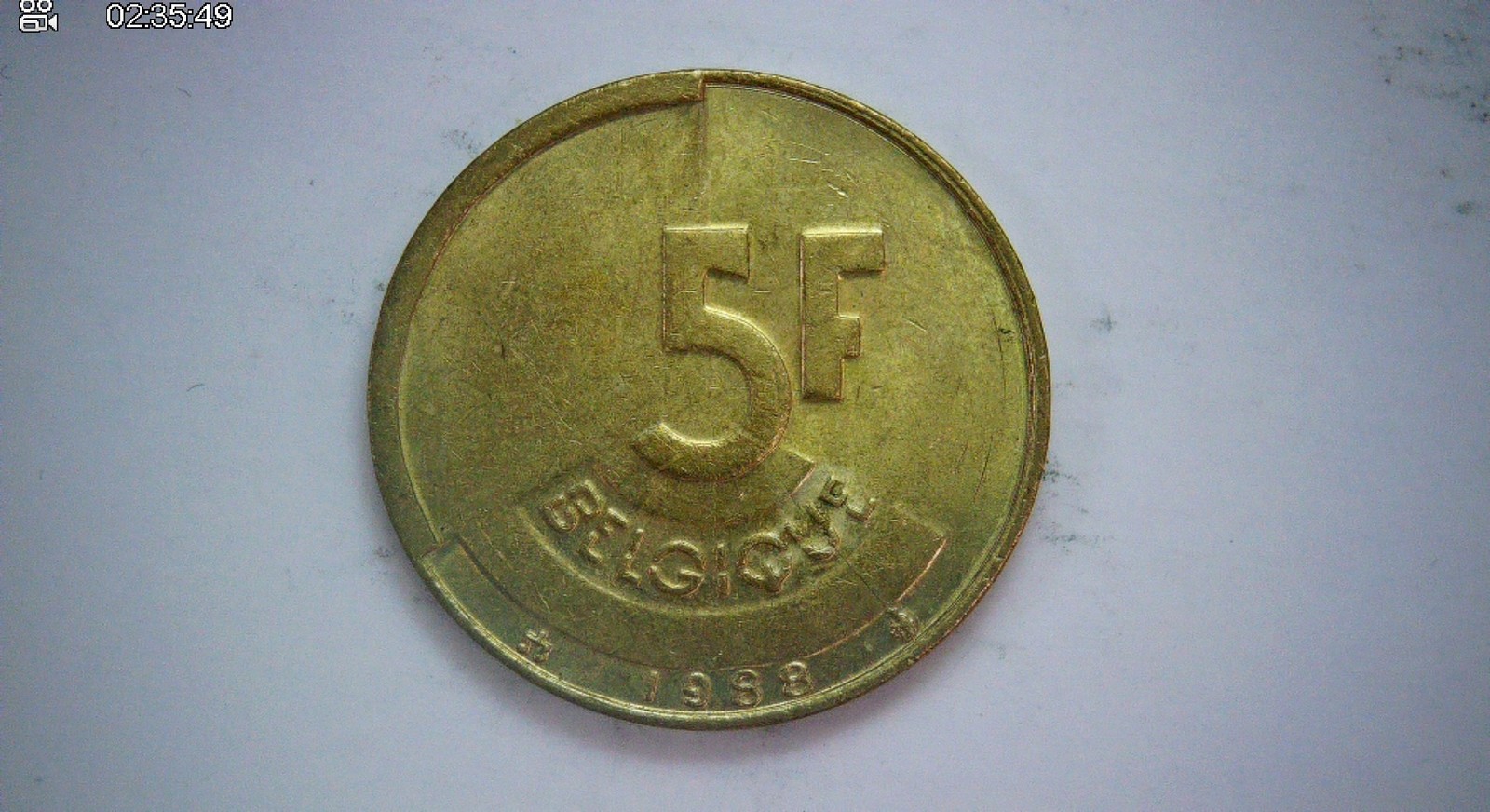 Belgium 1988 5 Francs Belgian 5 Francs (King Baudouin) Coin