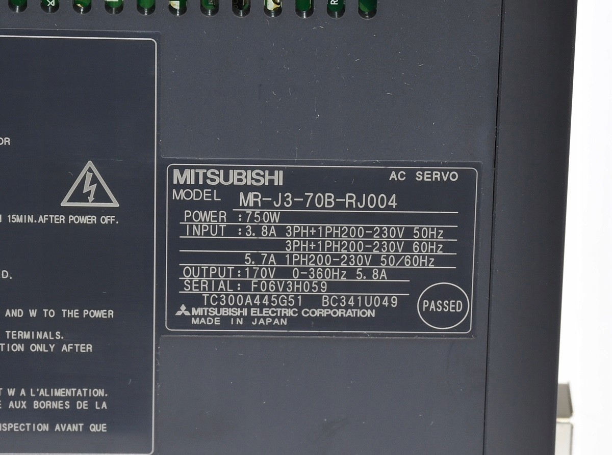 Mitsubishi MR-J3-70B-RJ004 CNC Controller