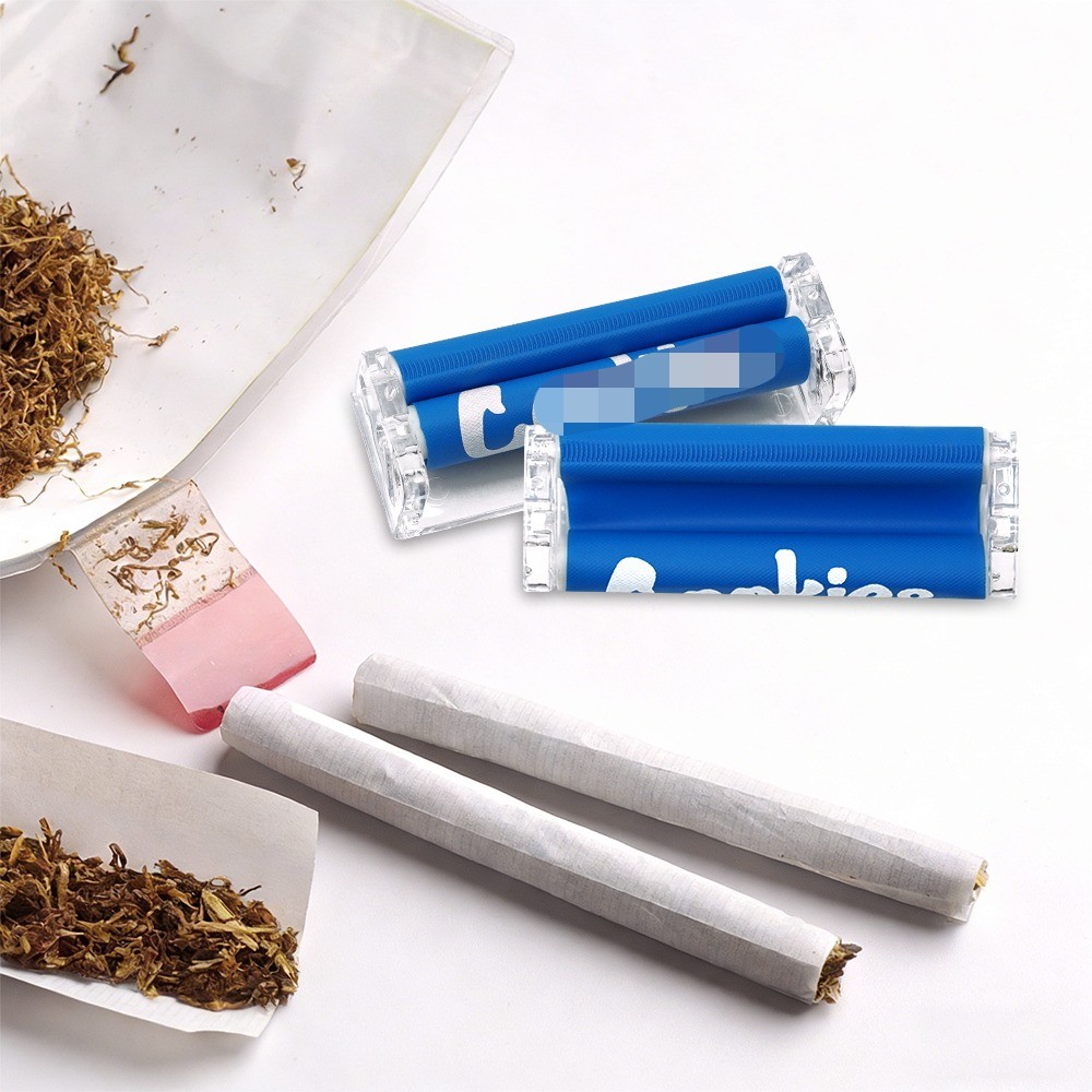 70mm Tobacco Rolling Machine Plastic Easy Handheld Cigarette Roller Blue