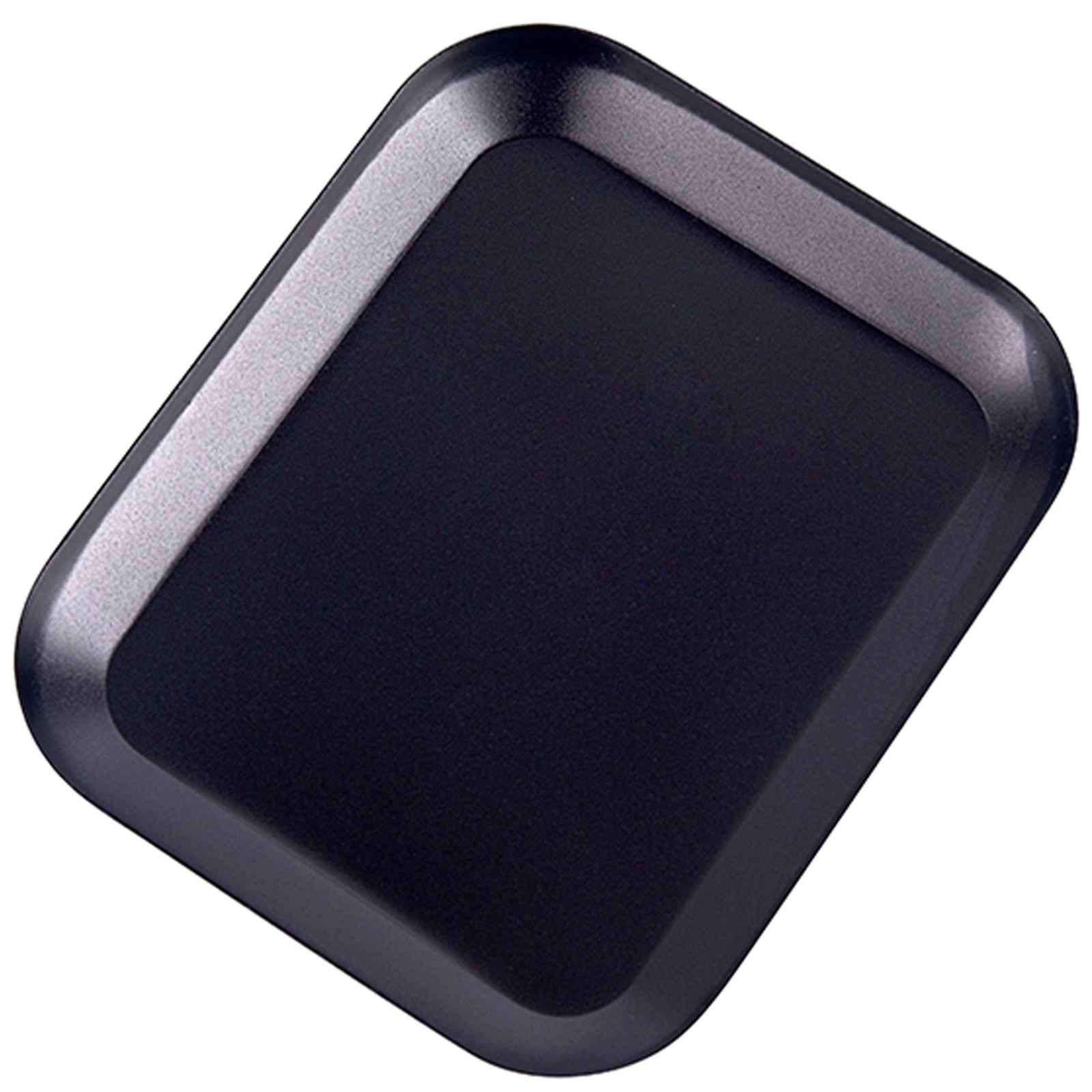 Screw Tray with Magnetic Pad, Aluminium Screws Disk Pallet for Repair Tool-Black