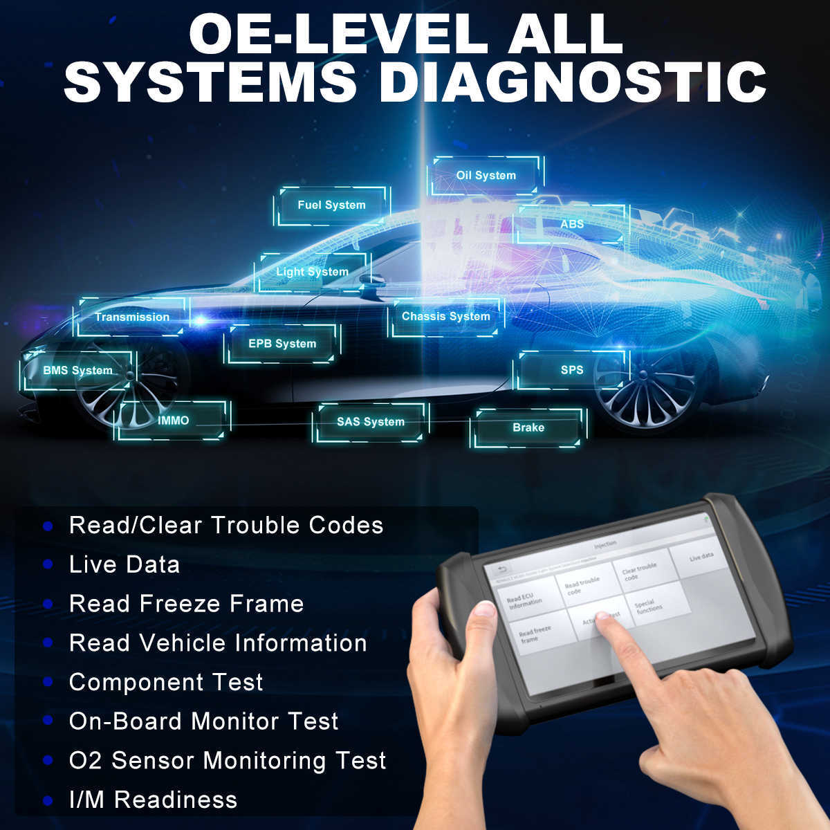 XTOOL Scanner IP616 OBD2 Auto Full Diagnostic K!ey Programmer Coding Tool CANFD