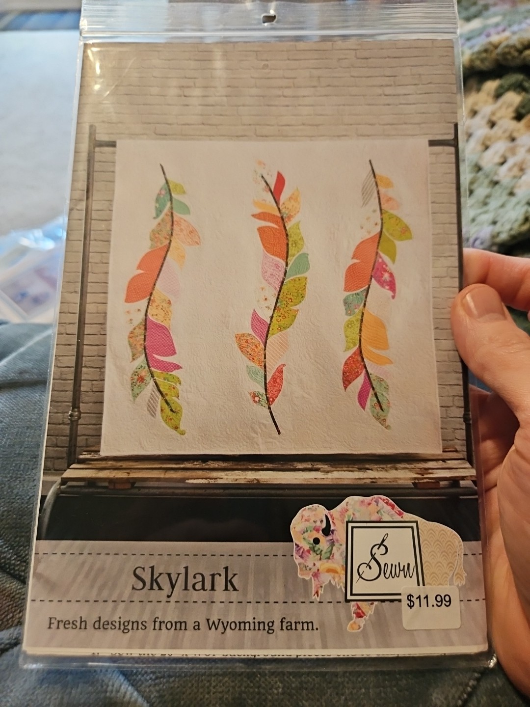 SEWN #111 - SKYLARK QUILT PATTERN, 56" X75"
