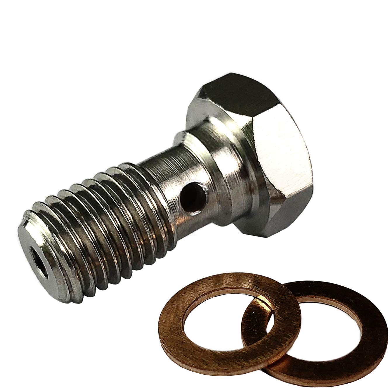 Stainless Steel M12x1.25 Banjo Bolts Brake Line Fittings M12x1.25, unpainted