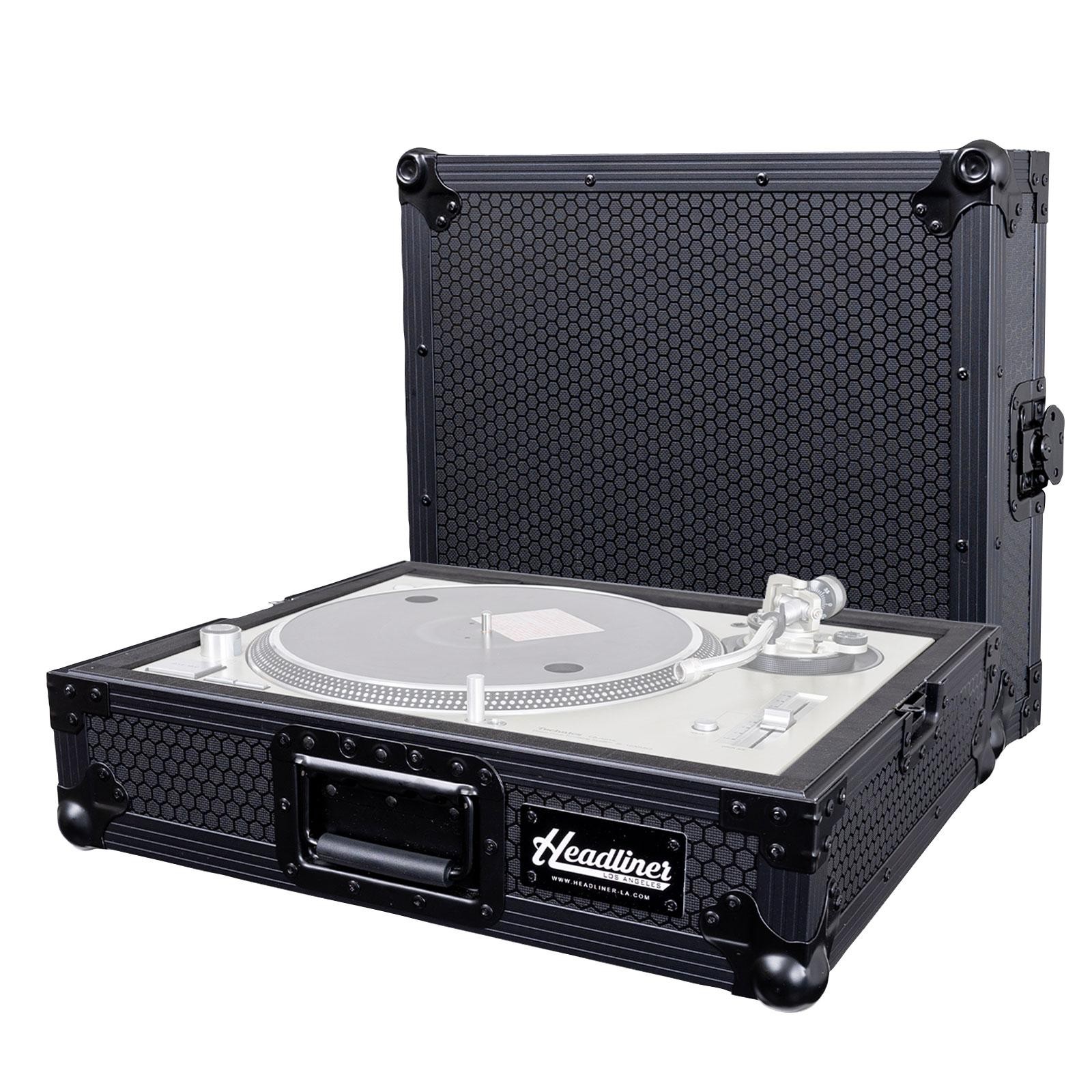 Headliner HL10205 Pitch Black Turntable Flight Road Travel Case idjnow