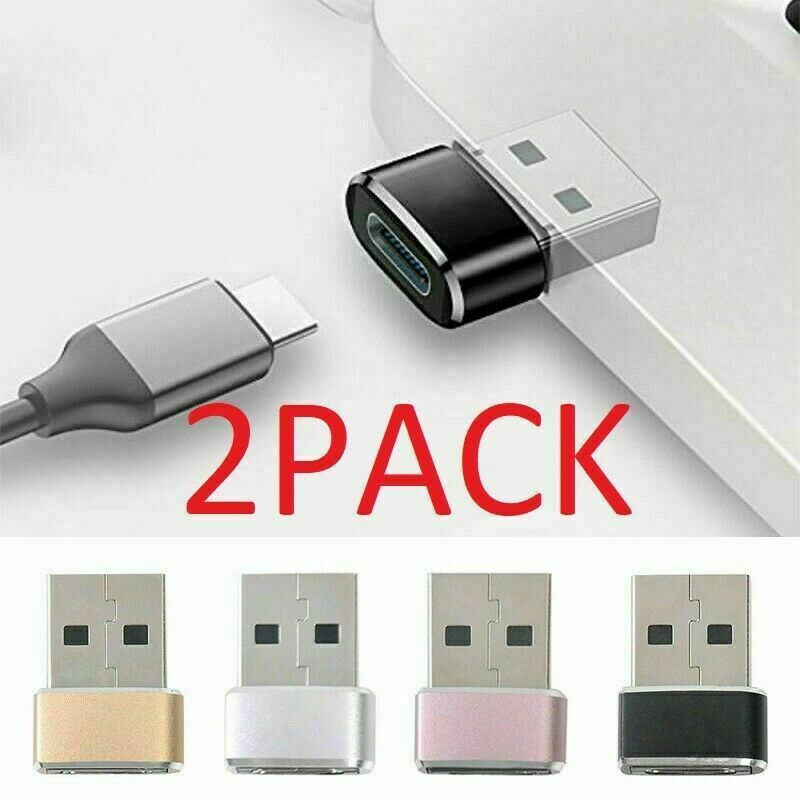 2 PACK USB C 3.1 Type C Female to USB 3.0 Type A Male Port Converter Adapter USA