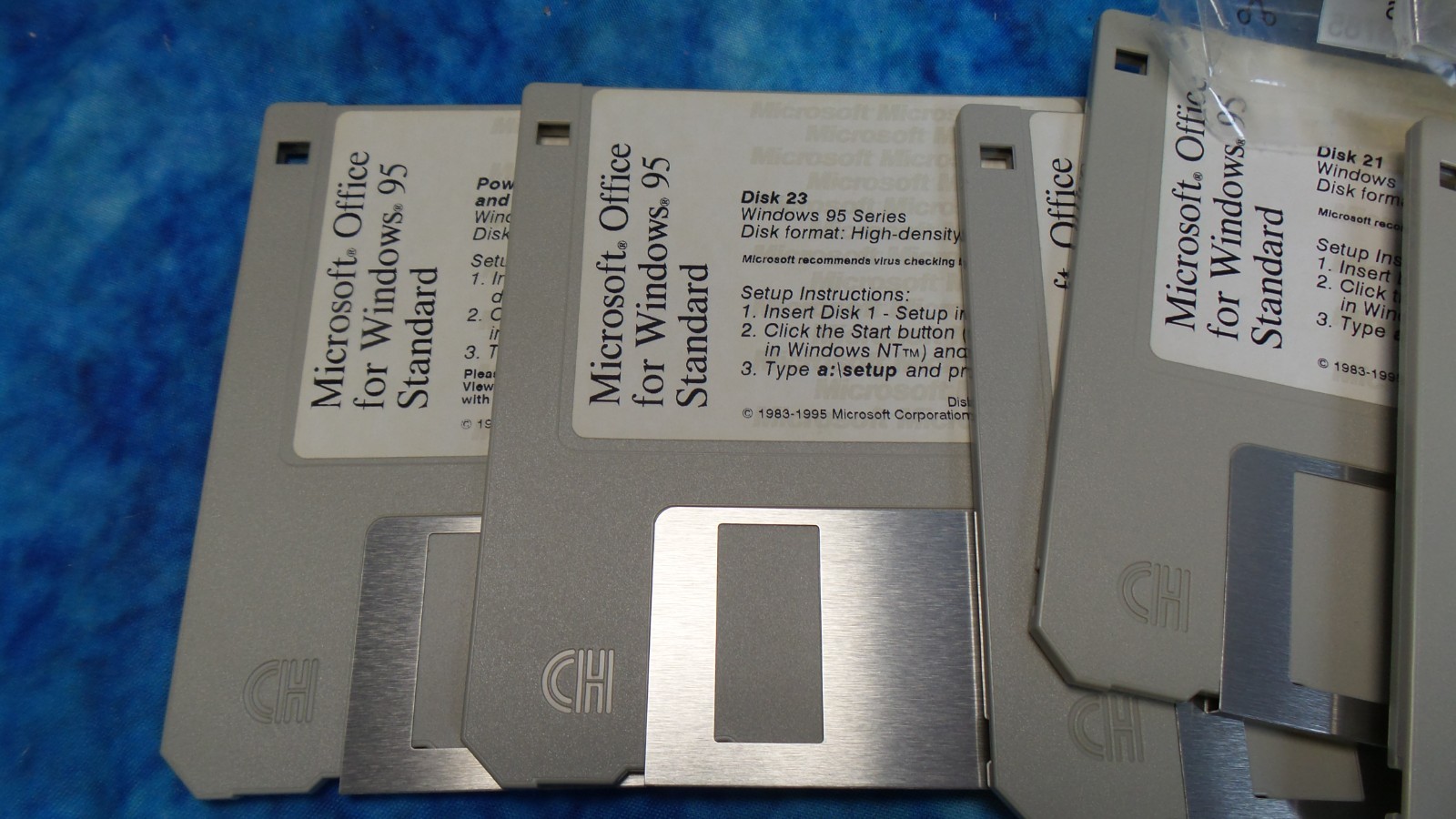 Vintage Microsoft Office for Windows 95 Standard on 3.5" Floppy Disk w/extras
