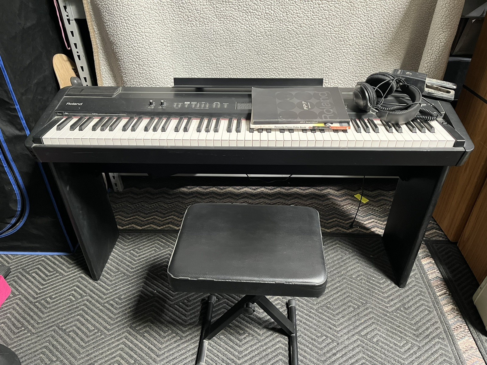 Roland FP-7 Digital Piano w/ Roland Foot Pedal, Headwear, Music Sheets & More