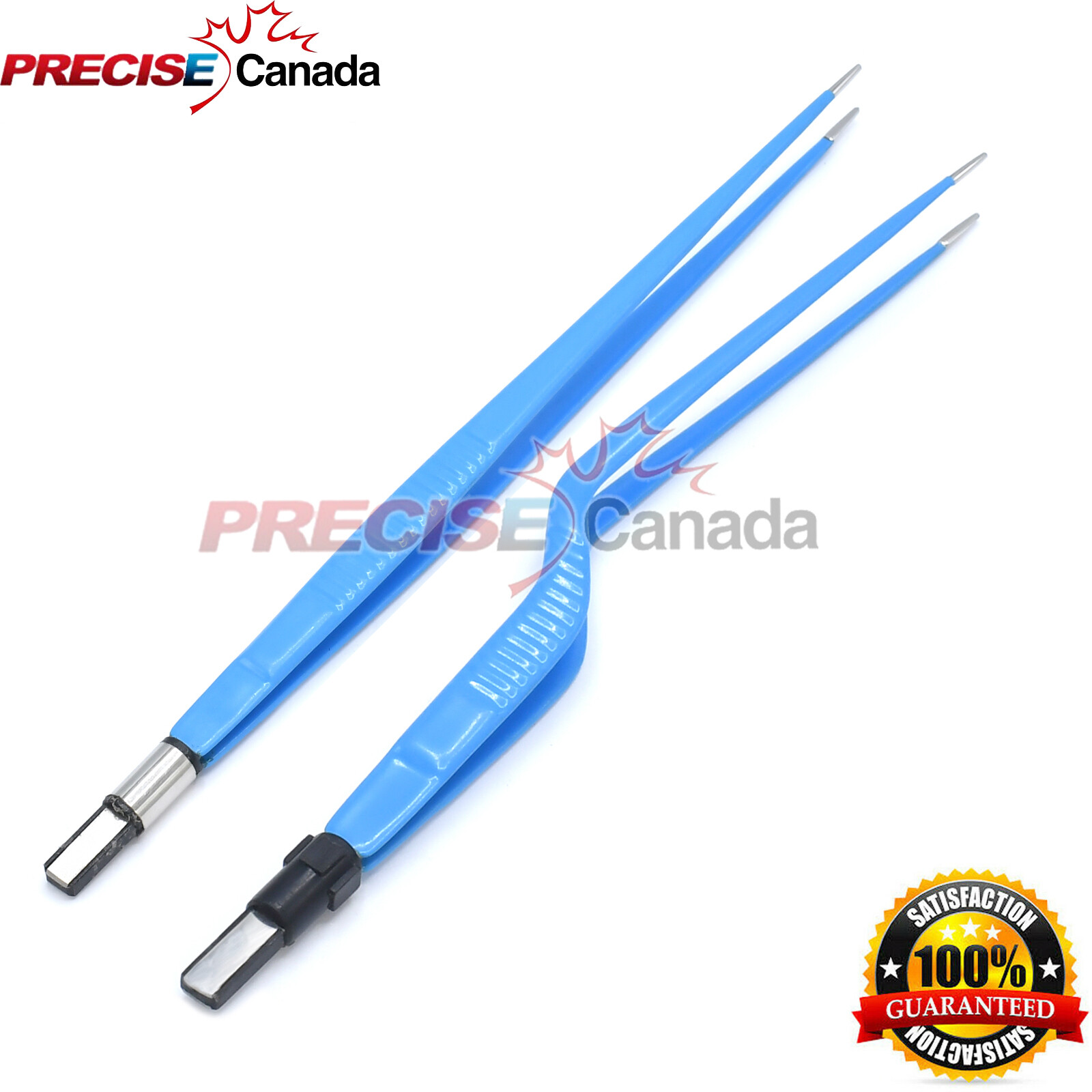 Set Of 2 Bipolar Cushing Forceps + Bayonet Bipolar Forceps 9" Surgical EL-076