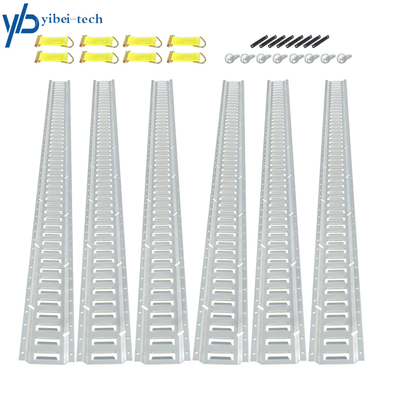 30 Pack 8' E Track Tie Down Rail Kit Horizontal Galvanized Durable For Trucks