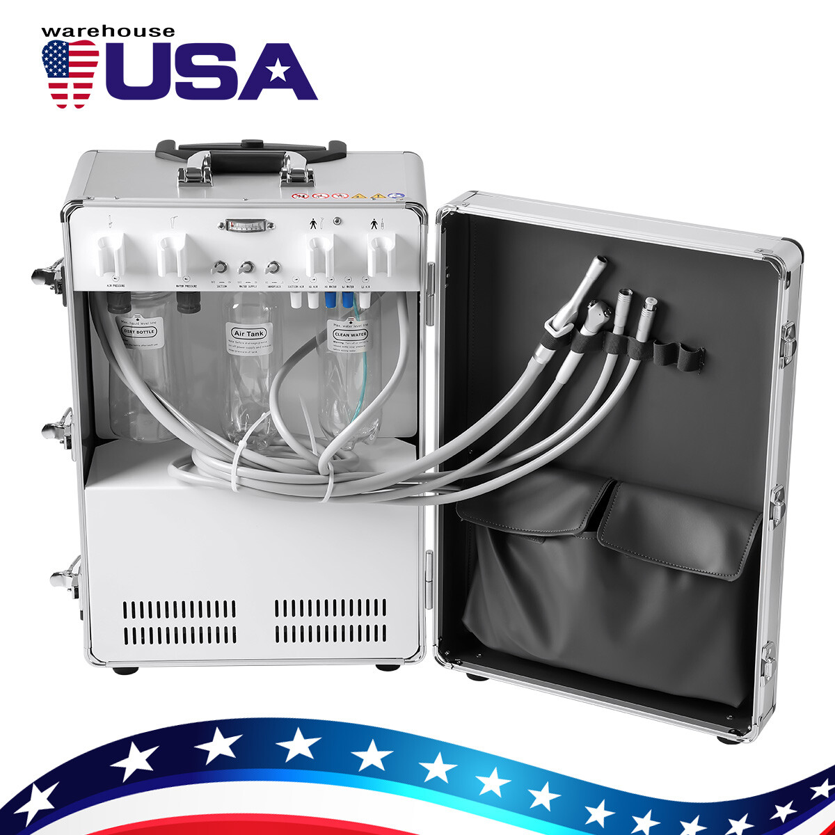 Portable Dental Delivery Unit with Air Compressor powerful suction System