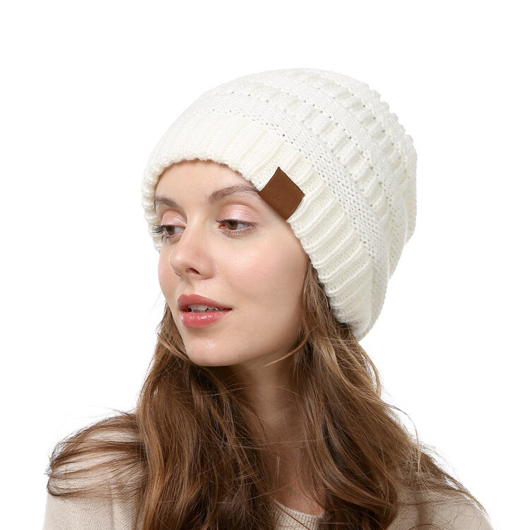 Womens Slouchy Beanie Winter Hat Cable Knit Ski Hats Warm Chunky Knitted Cap US