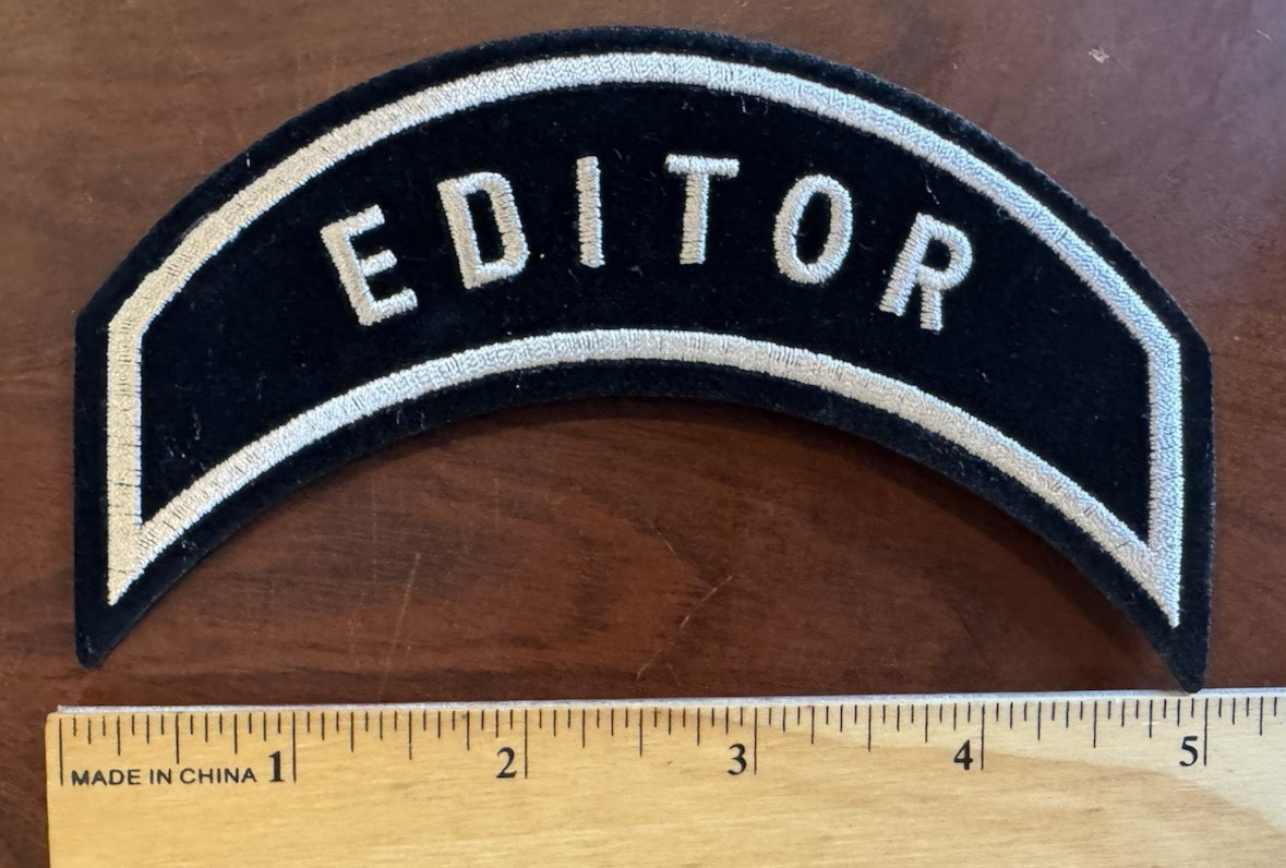 HARLEY DAVIDSON OWNERS GROUP HOG EDITOR CHAPTER OFFICERS PATCH