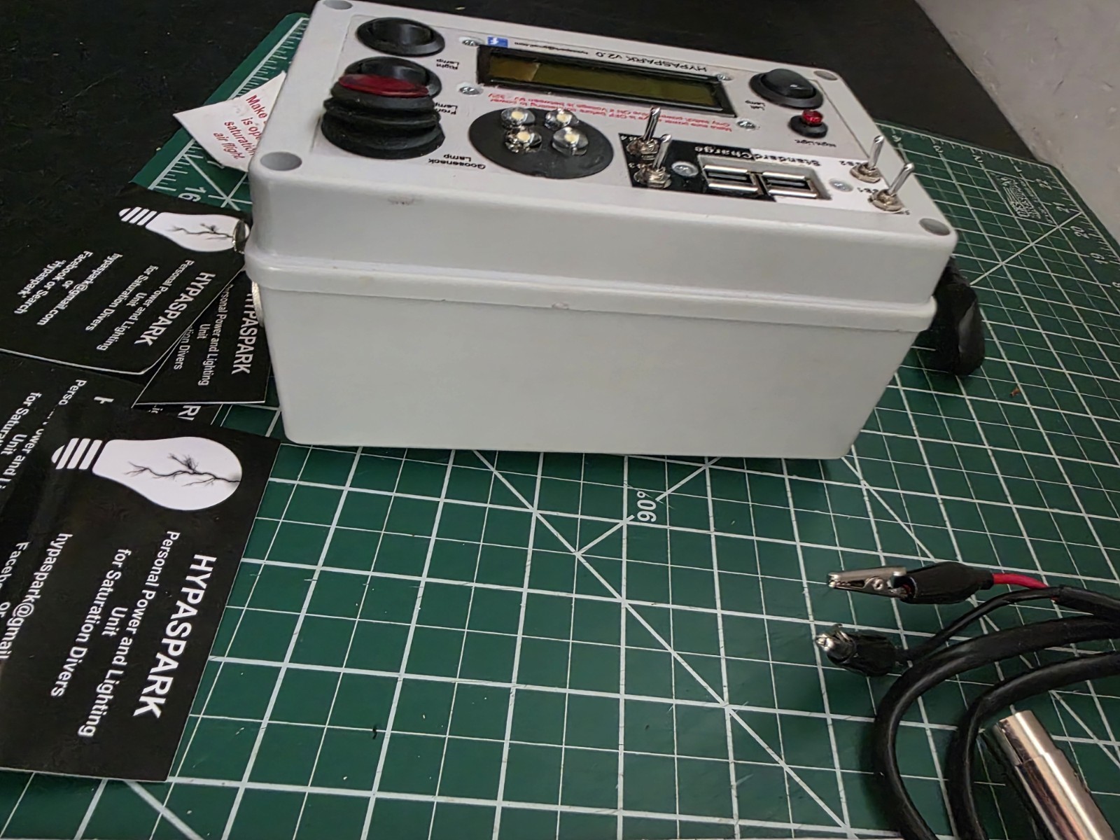 Hypaspark V 2.0 Personal Power Lighting Unit Custom For Dive Bunk As Is Untested