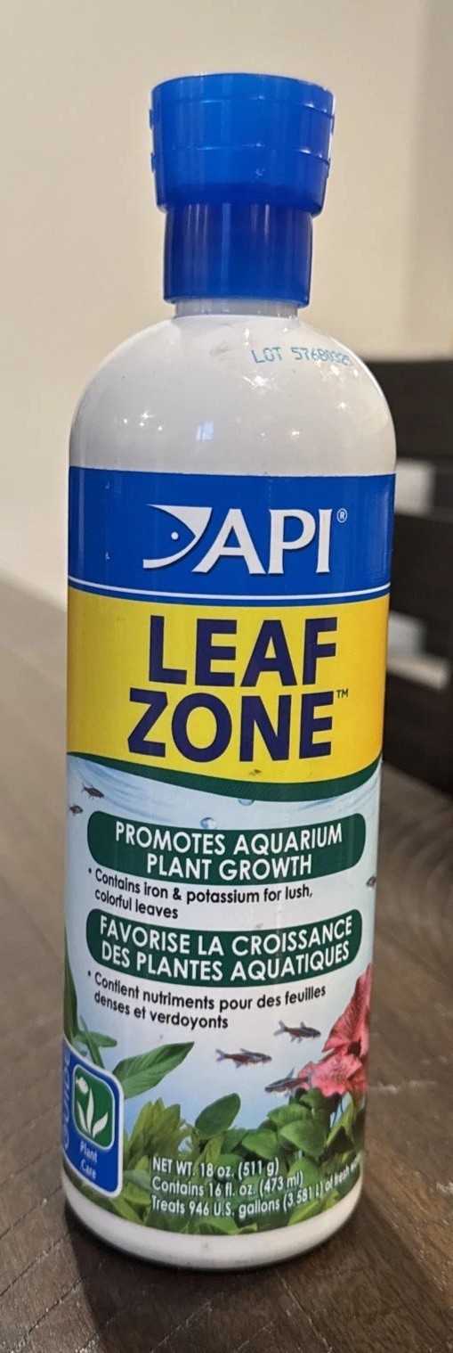 API LEAF ZONE Freshwater Aquarium Plant Fertilizer 18-Ounce Bottle White 16oz