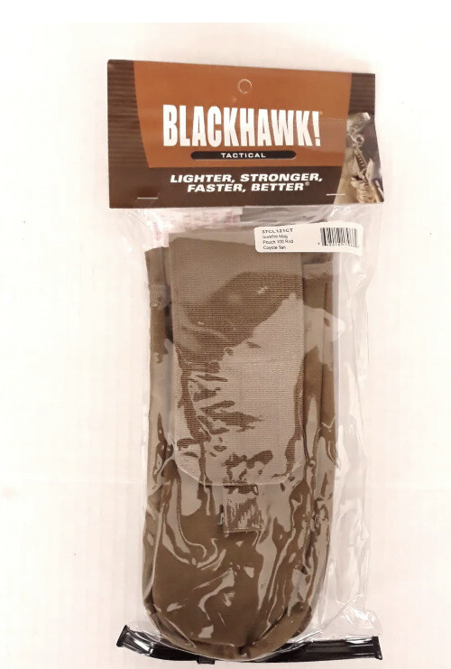 Qty 2- Blackhawk Surefire Mag Pouches Coyote Tan - 100 Round Capacity -