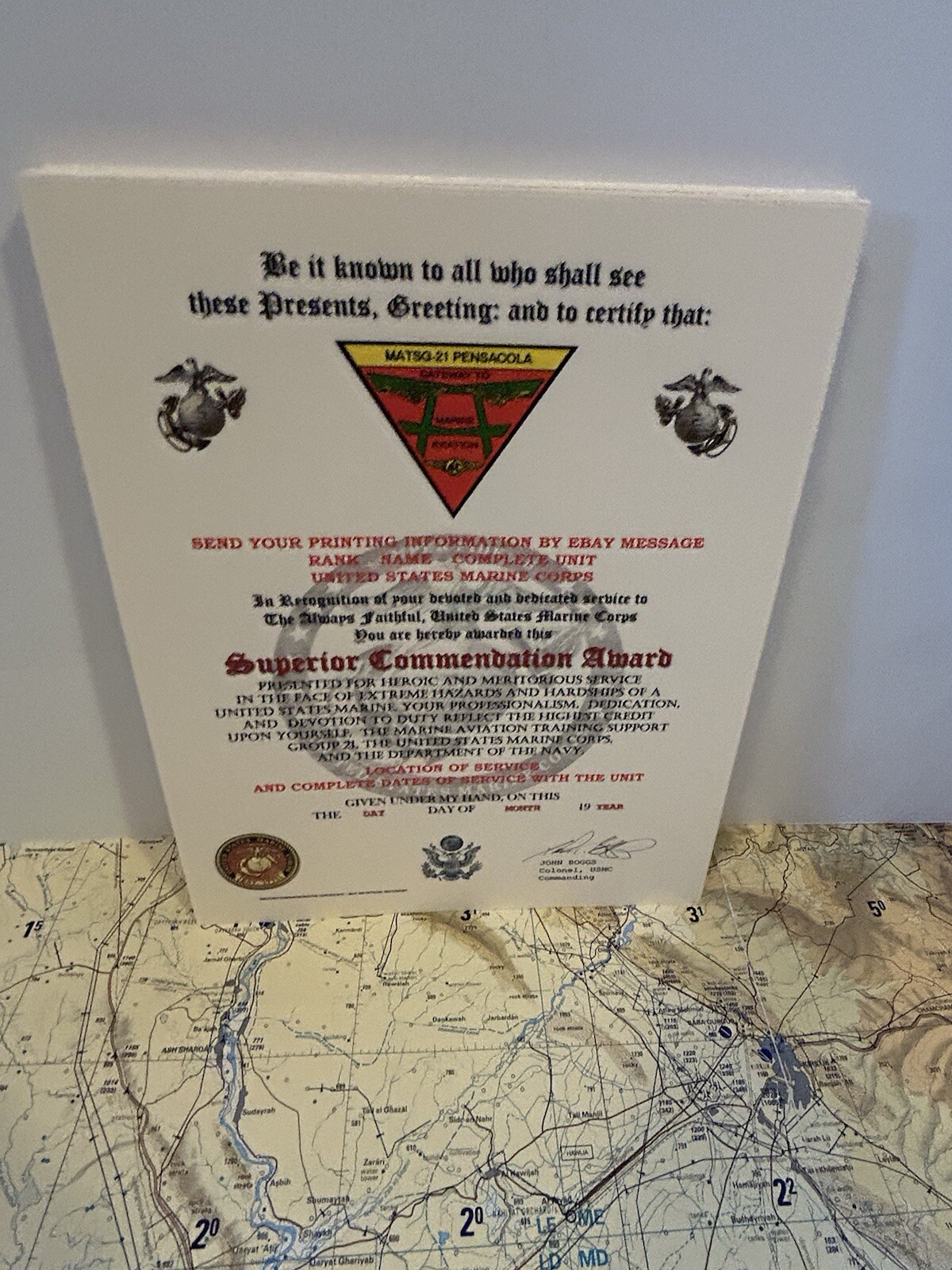 U.S.M.C. / AVIATION TRAINING SUPPORT GROUP 21 - SUPERIOR COMMENDATION AWARD