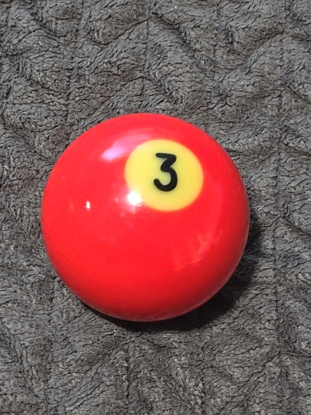 🎱Vintage Replacement Belgian(#3) Pool Ball~Billiards Solid Red Ball 2"