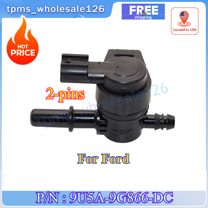 New Vapor Canister Purge Valve For Ford 9U5A-9G866-DC 9U5A9G866DC 2-pins