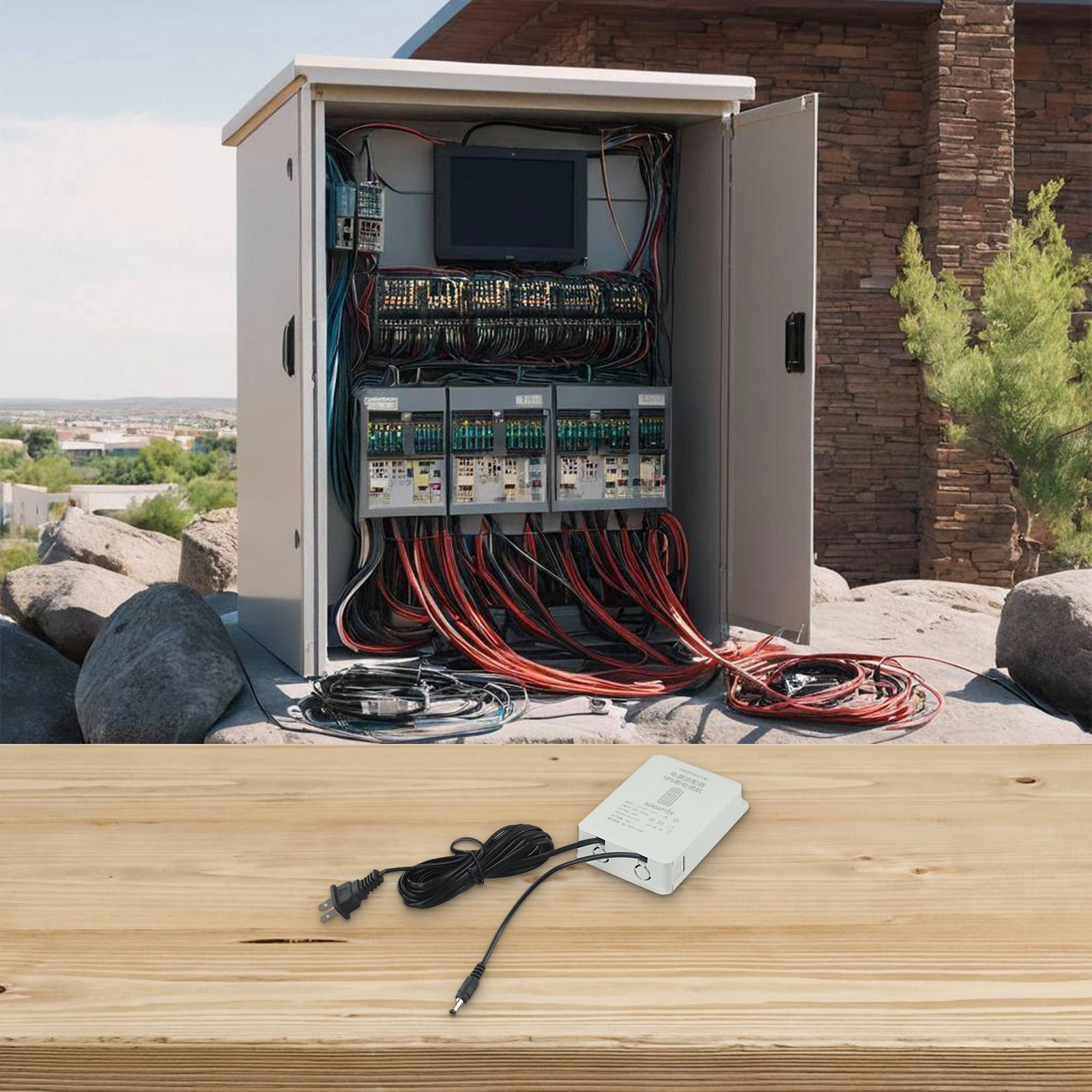 Cleverly Engineered 12V Outdoor Camera Interface Compatible UPS Adapter