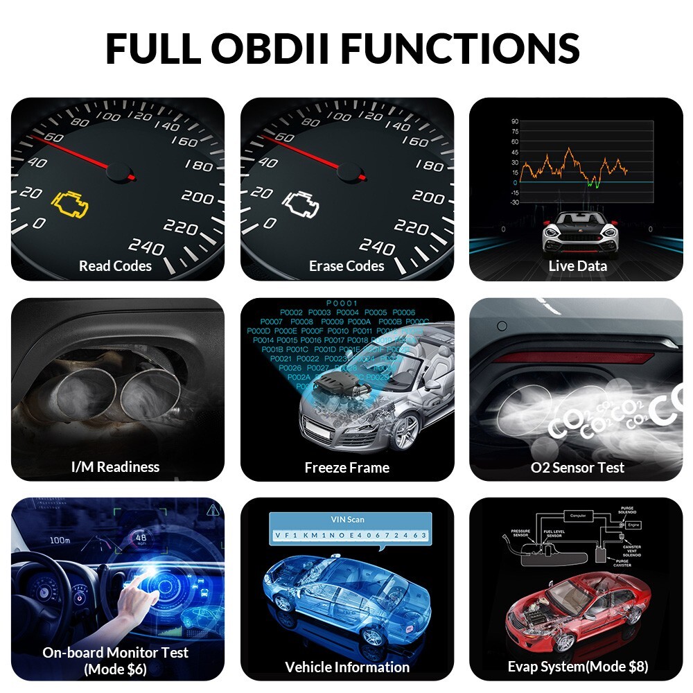 LAUNCH CR3008 PLUS Fault Code Reader Scanner OBD2 EOBD Car Diagnostic Scan Tool