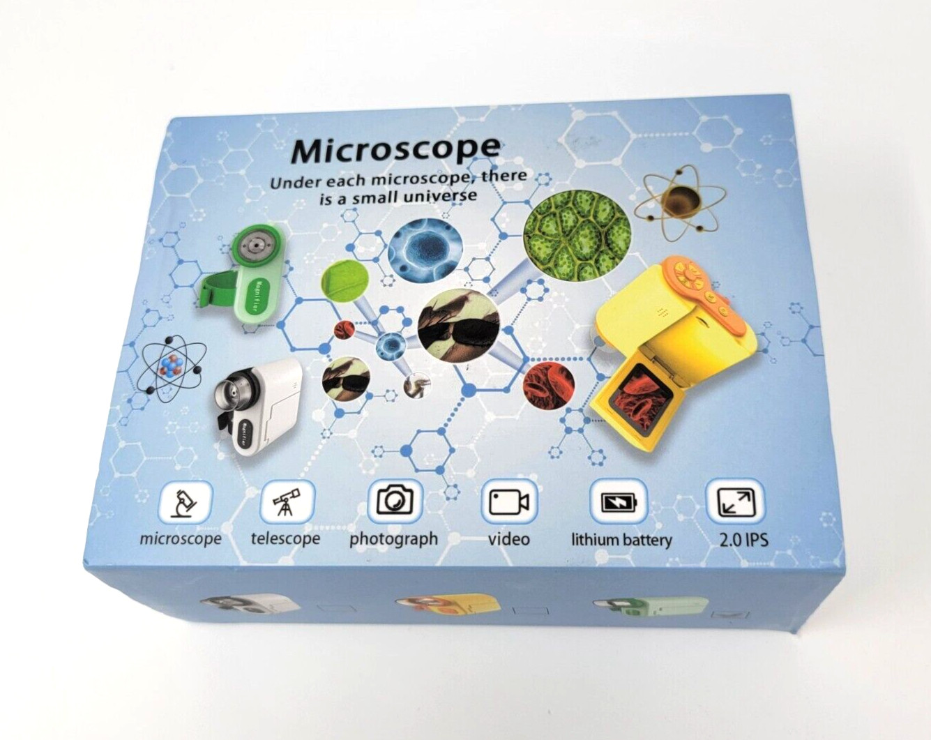 Handheld Microscope for Kids 1000x Pocket Microscope Camera w/ 6 Adjustable Led