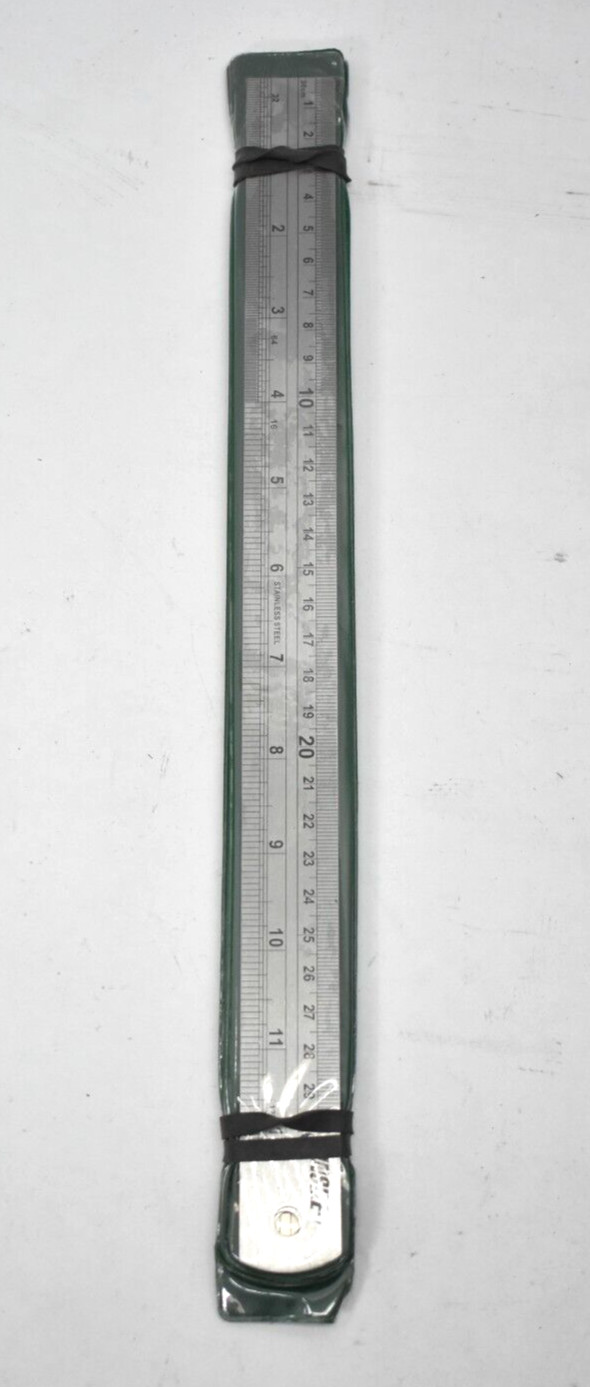 Lot of 5 Insize Stainless Steel Rulers Non Glare Etched Marking mm/Inch 7110-300