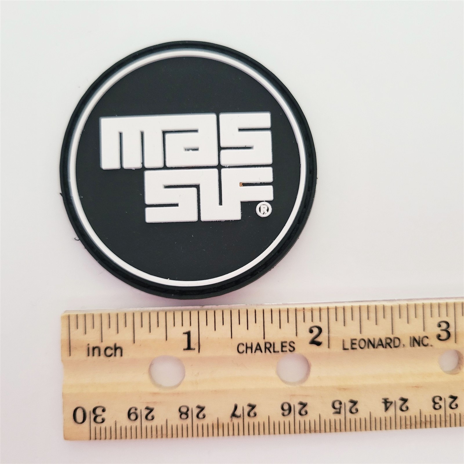 MASSIF Clothing Military Black PVC Hook and Loop Patch