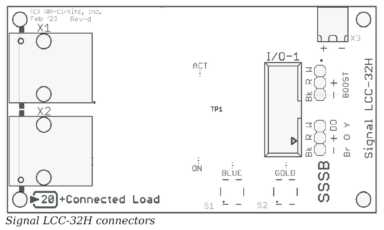 RR-CirKits ~ LCC-32H ~ 32 Head Signal Controller ~ 8 Line Input/Output Node LCC