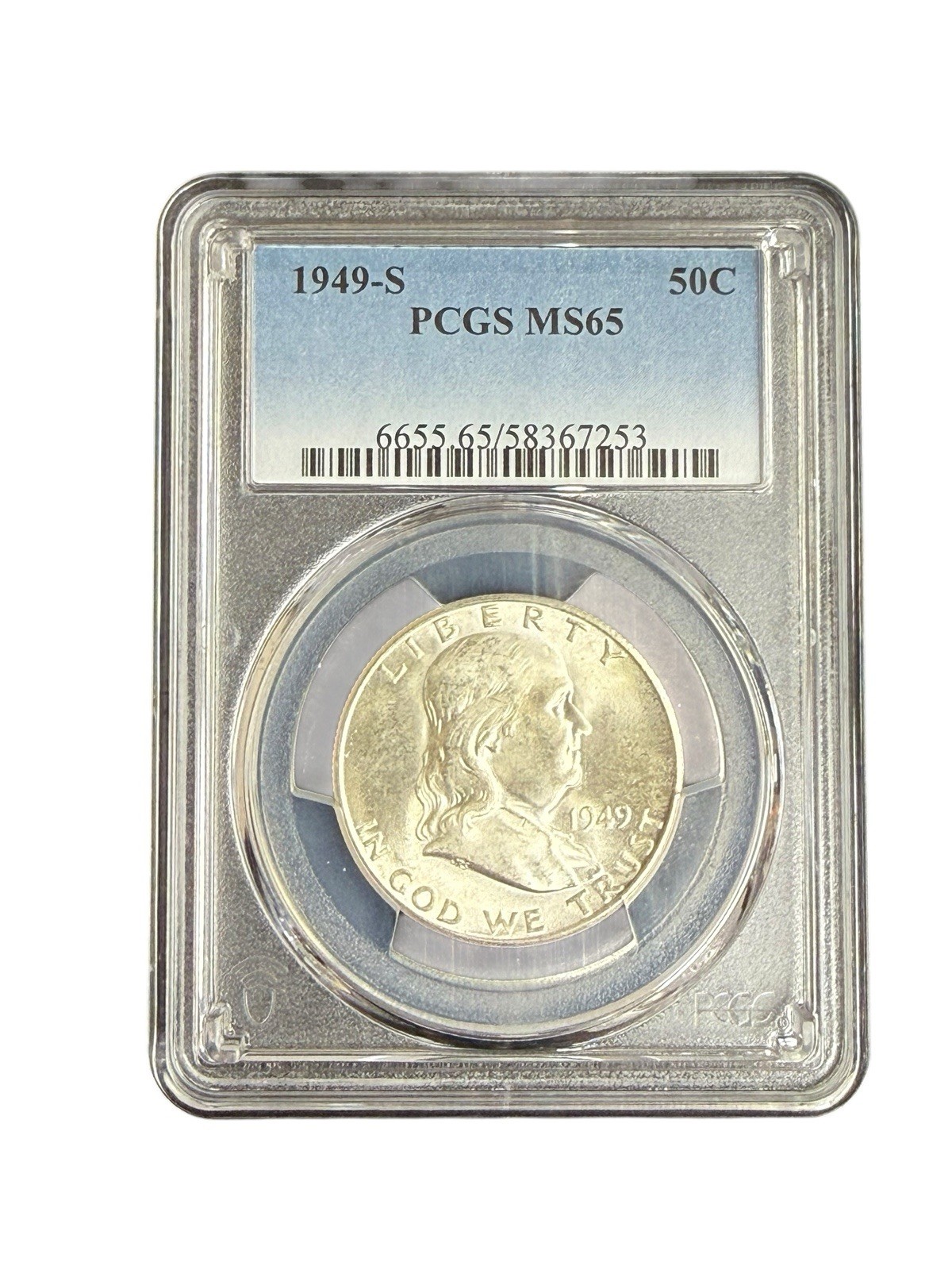 1949-S PCGS MS65 Franklin Half Dollar, Brilliant Luster