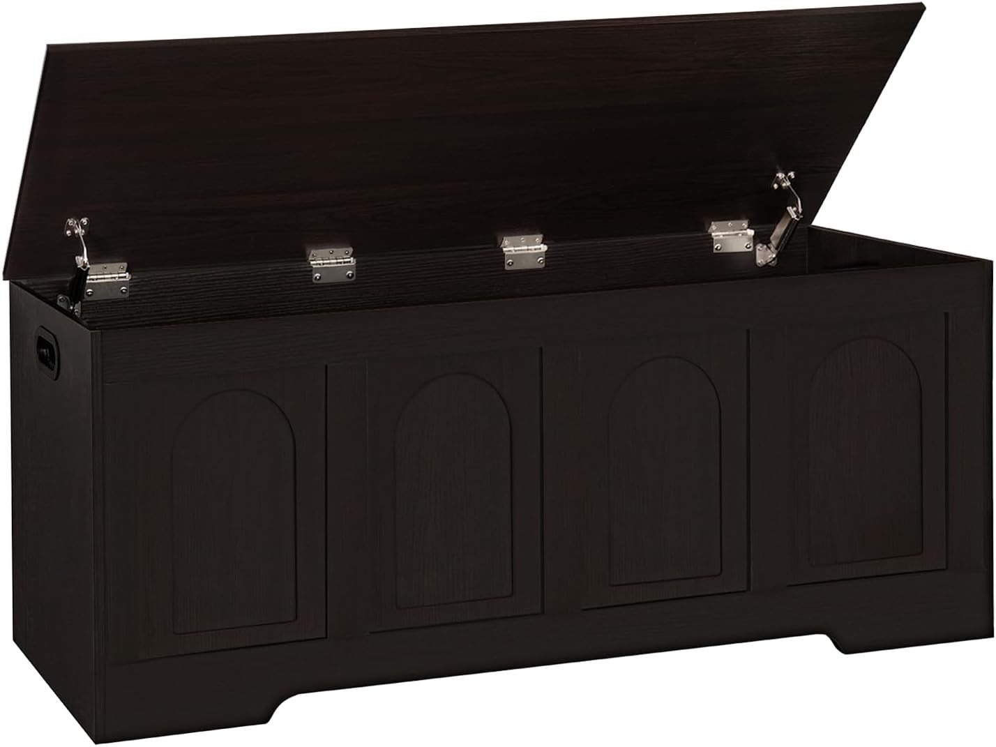 47.2'' Wooden Storage Chest Trunk Flip Top Entryway Shoe Bench Espresso