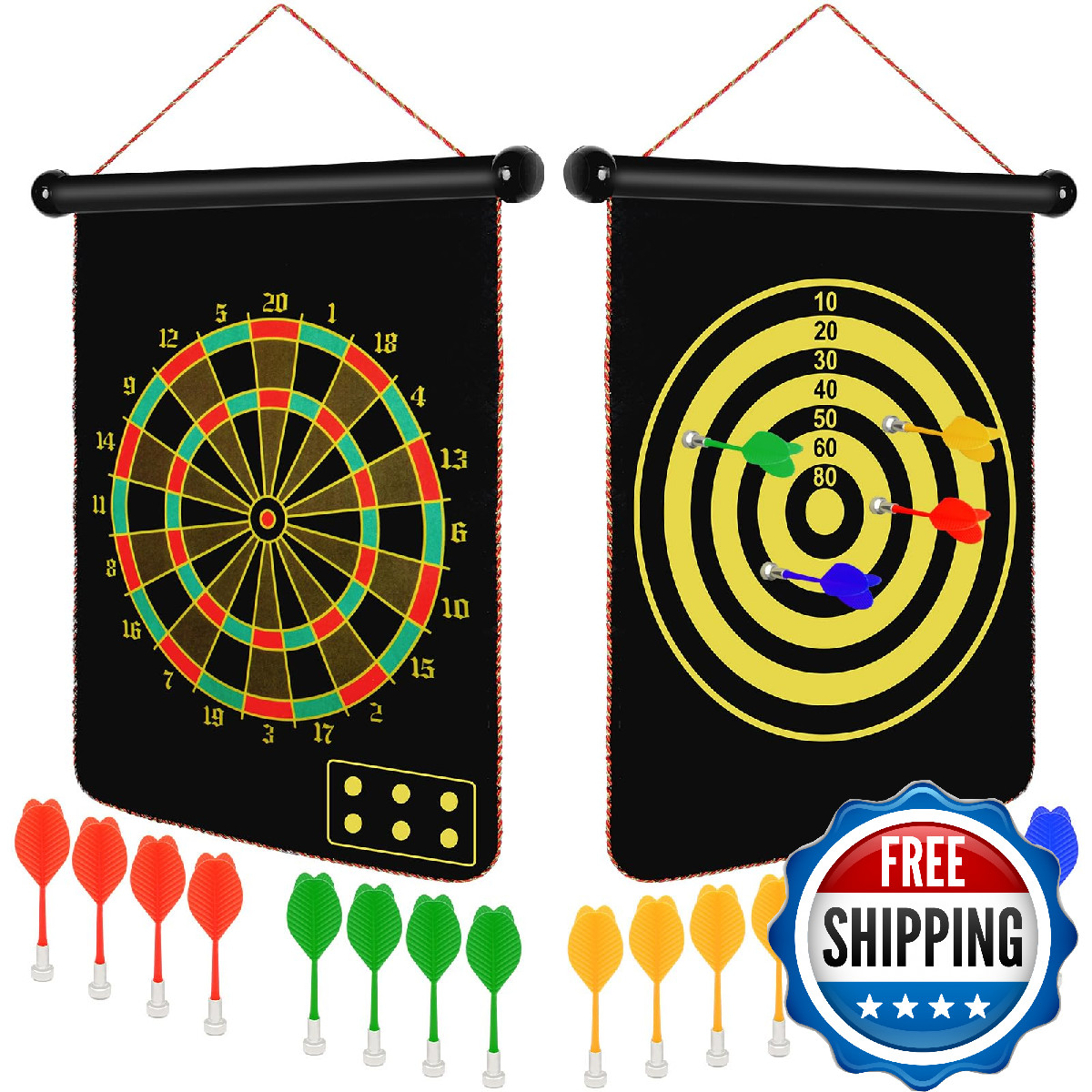 Magnetic Dart Board Outdoor Game Suitable for Children to Play Comes with 12 Dar
