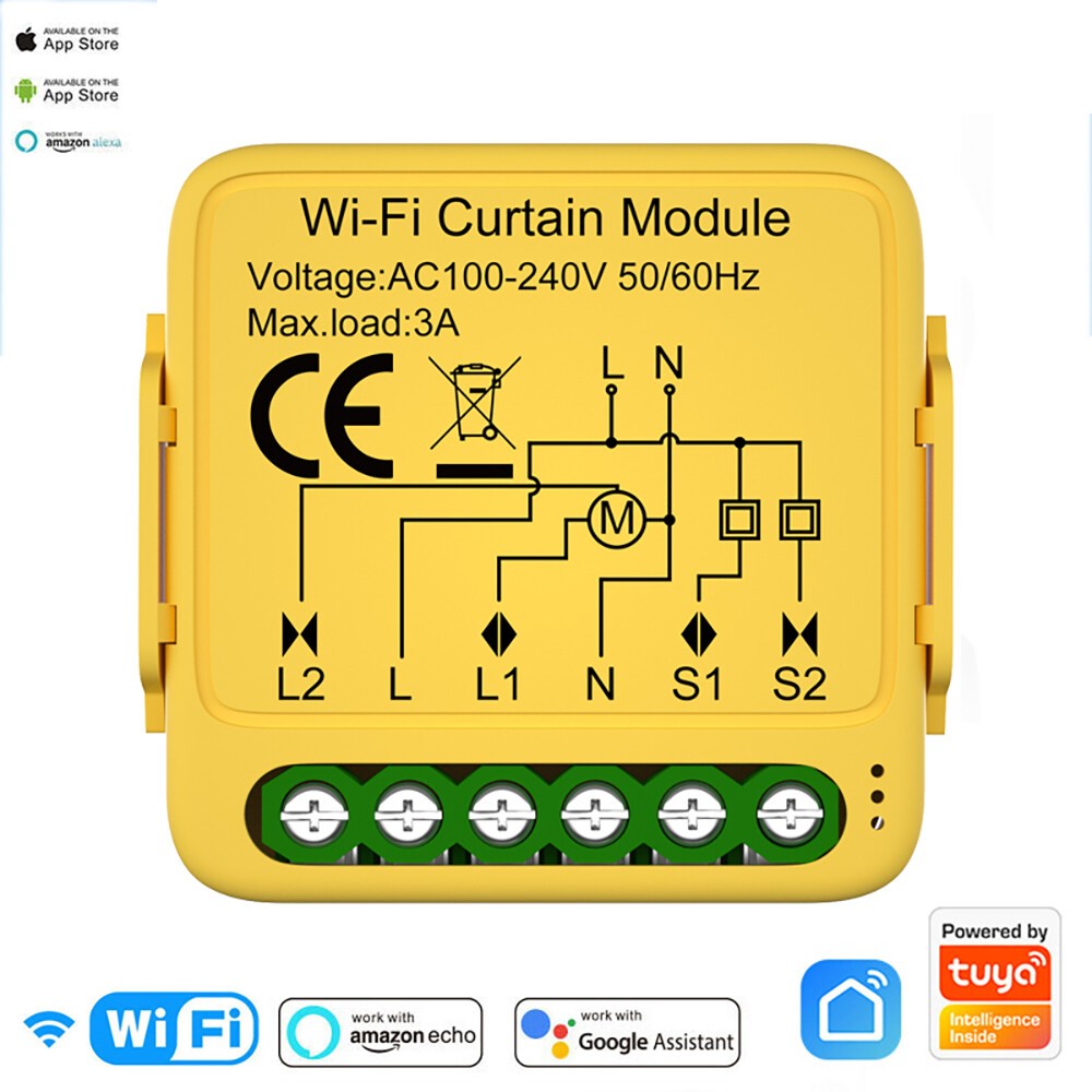 1-10 Channel Tuya WIFI Smart Curtain Switch Module for Roller Blinds Home