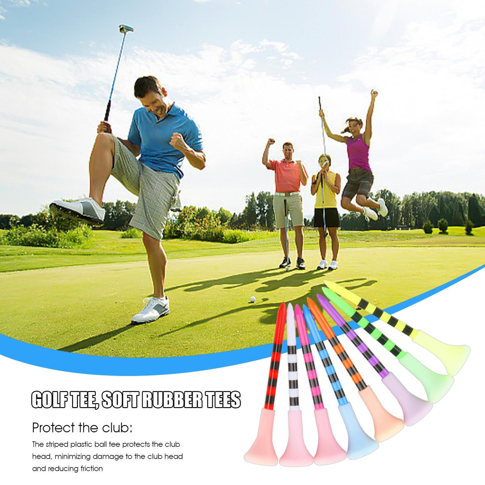 Light Up Golf Tees 50pcs Lighted Golf Course Supplies Professional