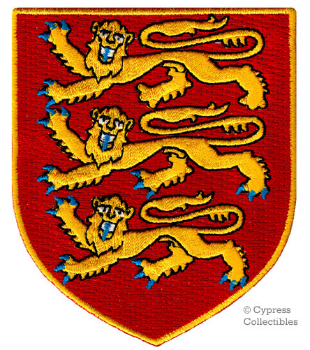 ROYAL ARMS OF ENGLAND PATCH - BRITISH COAT CREST BADGE UK embroidered iron-on