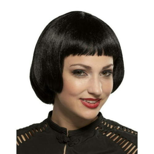 Flapper Wig - Black - Adult Costume Accessory - One Size