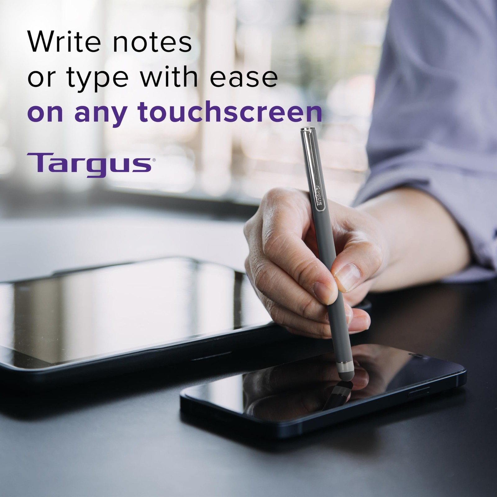 Targus Stylus Pen for Touchscreen Devices Note Taking Drawing iPad iPhone Black