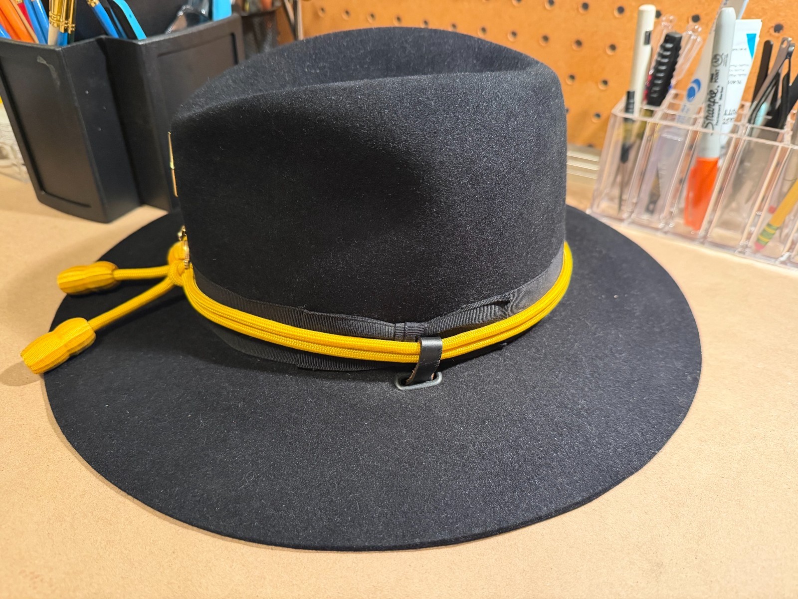 Authentic Stetson 3rd Cavalry Regiment Sergeant Cav Hat – Size 7 1/8 Yellow Cord